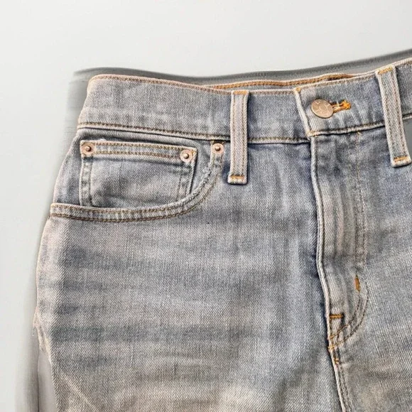 J Crew Womens Size 25 High Rise Stretch Light Wash Cutoff Jean Shorts - Picture 3 of 6